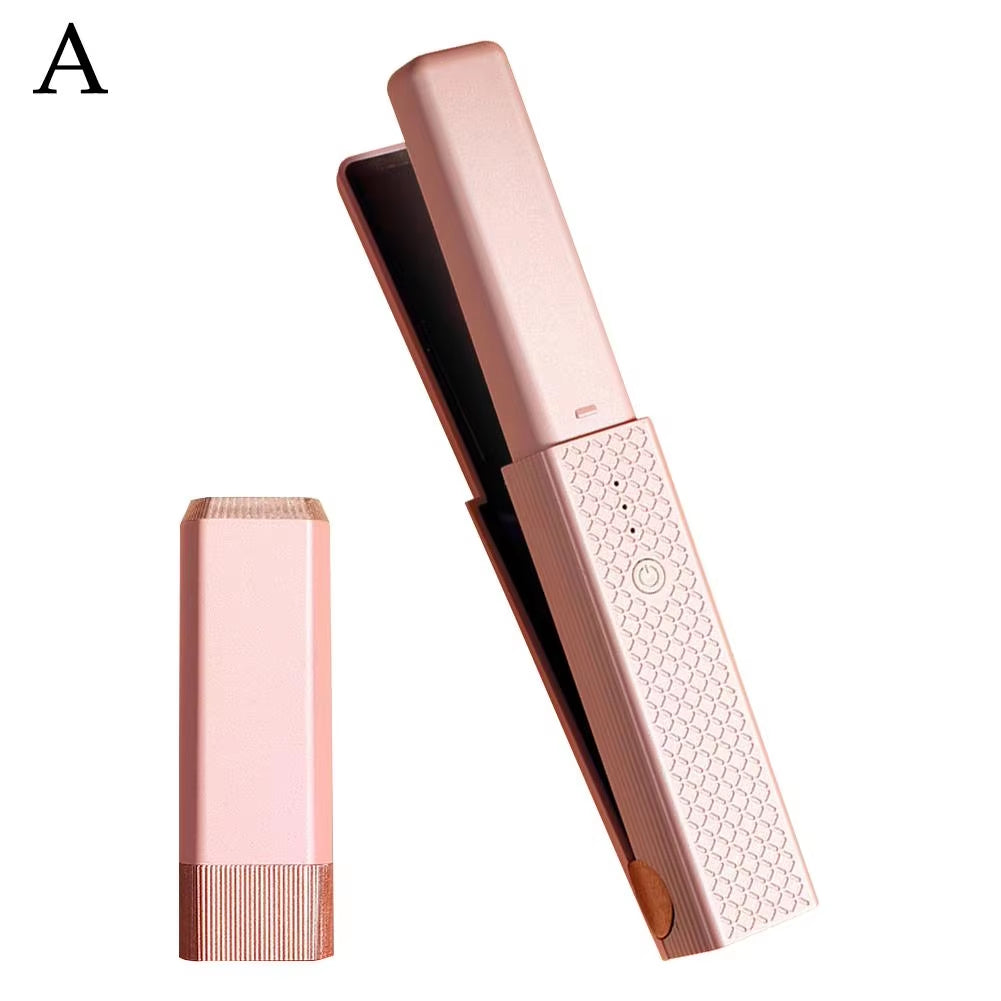 Cordless Mini Usb Hair Straightener Fast Heating Three Temperatures Adjustable Travel Hair Portable Straightener K8F0