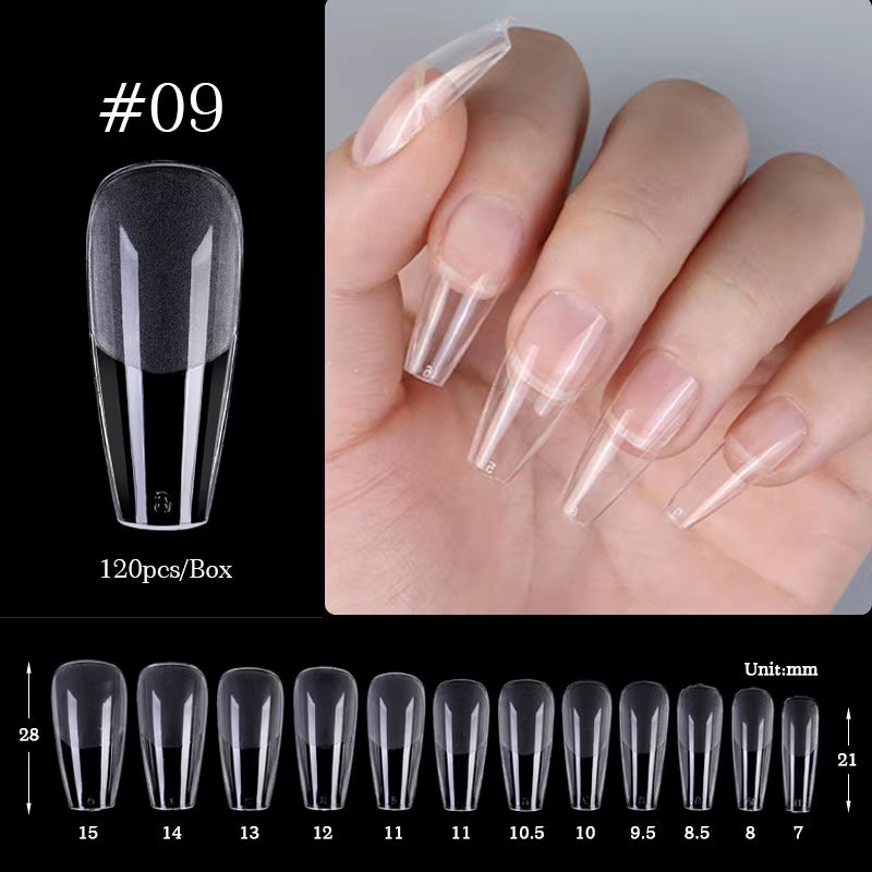 Press on Nail Art False Nails Fake Nails Coffin Gel Nails Extension System Full Cover Short Nail Soft Gel Tips Accessories Tool