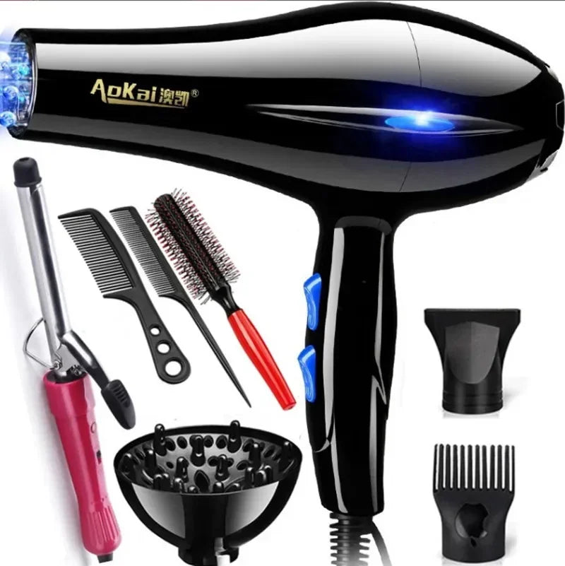 220V Hair Dryer Professional 2200W Gear Strong Power Blow Hair Dryer Brush for Hairdressing Barber Salon Tools Hair Dryer Fan