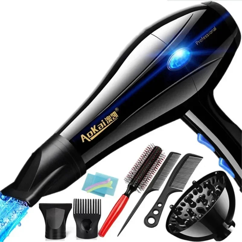 220V Hair Dryer Professional 2200W Gear Strong Power Blow Hair Dryer Brush for Hairdressing Barber Salon Tools Hair Dryer Fan