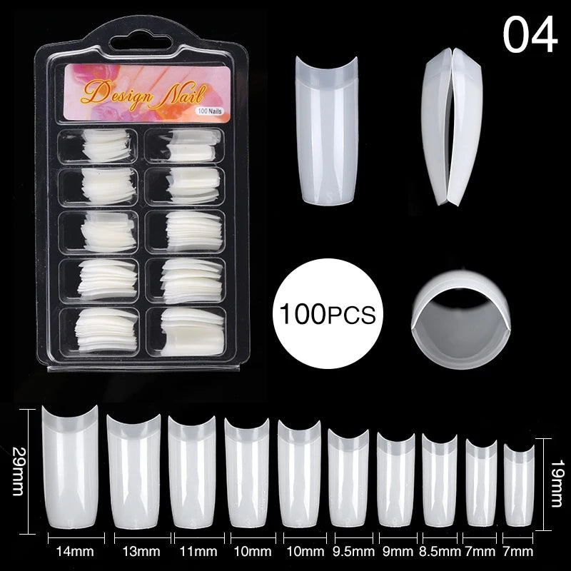 Press on Nail Art False Nails Fake Nails Coffin Gel Nails Extension System Full Cover Short Nail Soft Gel Tips Accessories Tool