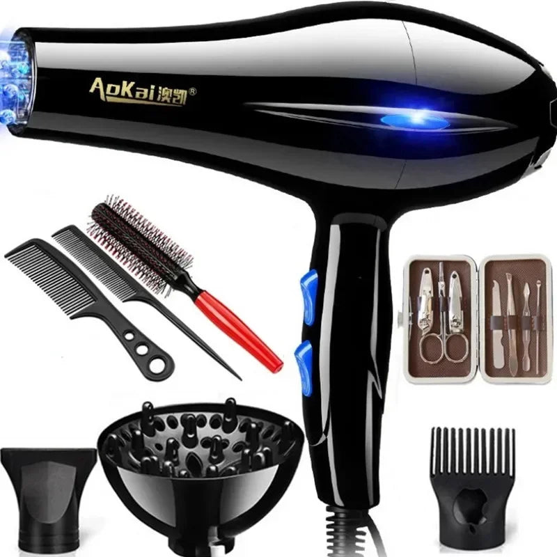 220V Hair Dryer Professional 2200W Gear Strong Power Blow Hair Dryer Brush for Hairdressing Barber Salon Tools Hair Dryer Fan