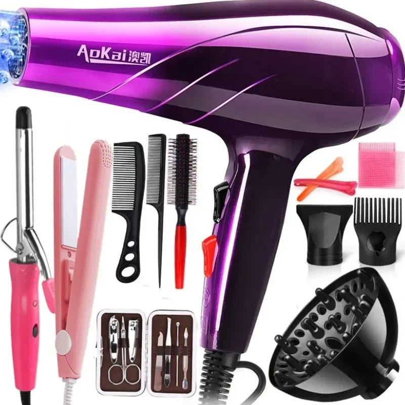 220V Hair Dryer Professional 2200W Gear Strong Power Blow Hair Dryer Brush for Hairdressing Barber Salon Tools Hair Dryer Fan